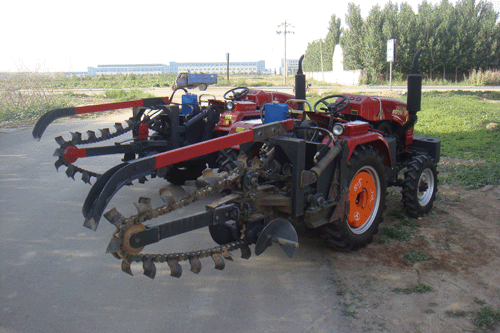 拖拉機鏈條式開溝機